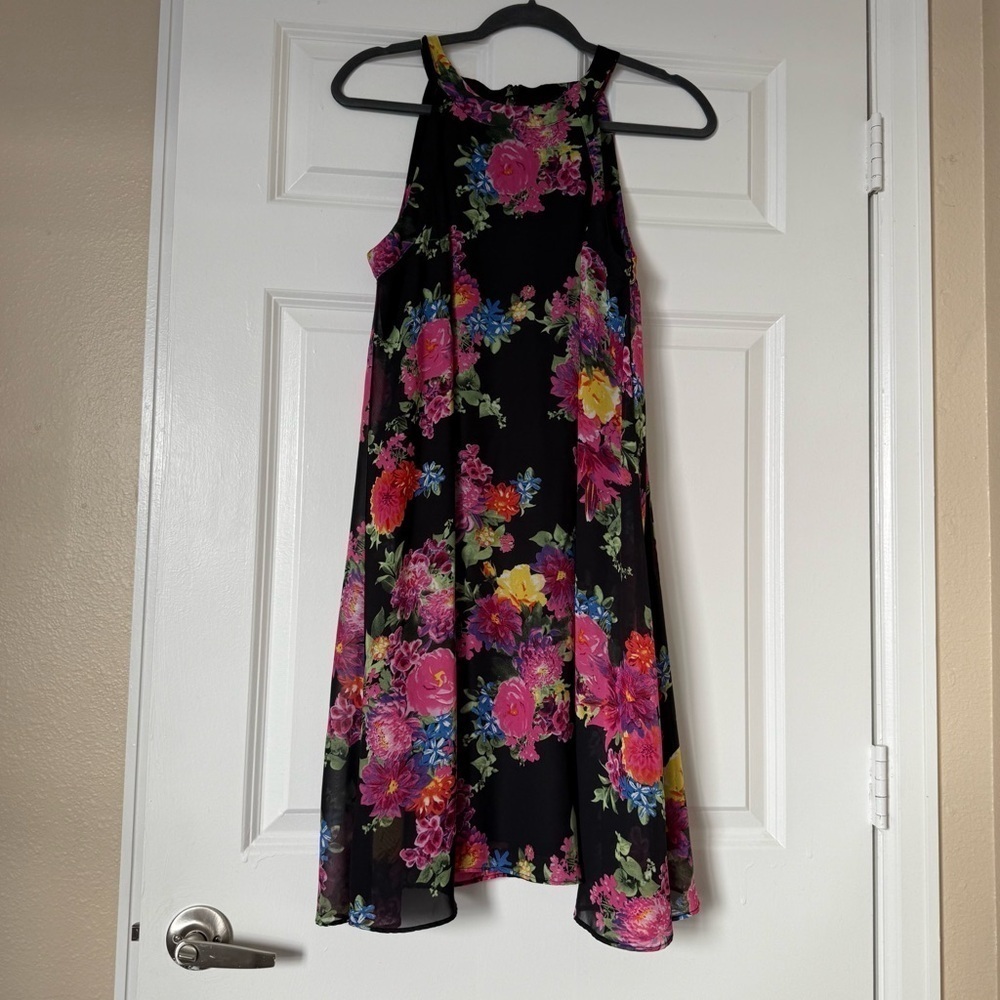 Betsey Johnson  Halter Shift A Line Floral Dress Size 12